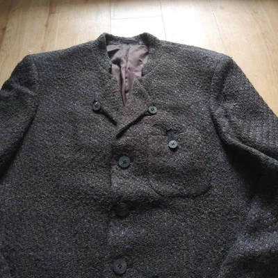Issey Miyake Men 00s Silk Tweed Mao Collar Gray Jacket Size M #EK AFB - Image 1 of 4