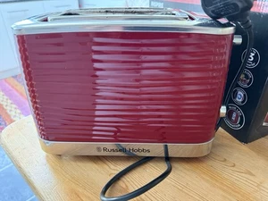 Russell Hobbs Inspire Red 2 Slice Toaster USED - Picture 1 of 4