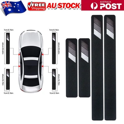 4X For Toyota Hilux Accessories Car Door Sill Plate Carbon Protector Fiber Cover - image 1 of 4
