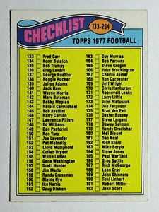 1977 Topps #256 Checklist 133-264 (EX) - Picture 1 of 2