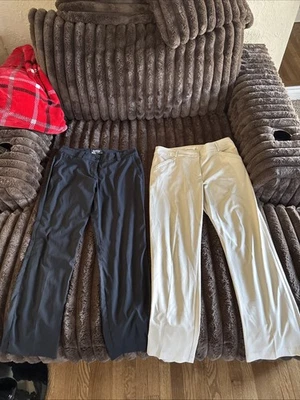 Pantalones de golf Nike Dri-Fit negros y caqui para mujer talla 10 Foto 1 de 4