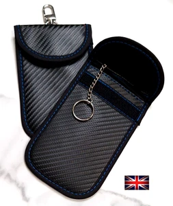 2 x Security 14cm Faraday Car Key Signal Block RFID Anti-Theft Pouch Wallet - Picture 1 of 4