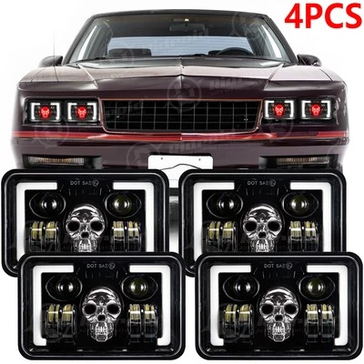 Faros LED de haz alto bajo RGB de 4x6 pulgadas para Chevrolet Monte Carlo 1980-1988 4 piezas Foto 1 de 4
