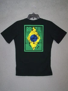 Brazil Puma Shirt Adult Small Black Graphic Soccer Short Sleeve Athletic Mens - Picture 1 of 11