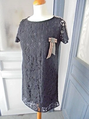 AUS ITALIEN Cocktail Kleid von LINEA 22 gr S 34 36 schwarz abito dress rôbe  - Bild 1 von 3