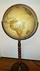 Vintage Replogle 12" Land & Sea Floor World Globe on Wood & Metal Stand USSR