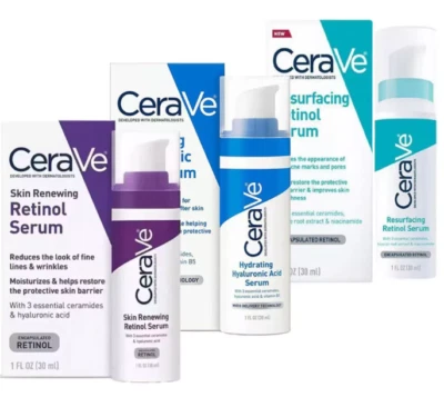 Cerave Resurfacing Skin Renewing Retinol Hydrating Hyaluronic Acid Serum 30ml