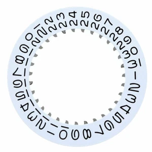 Date Disc For Rolex Datejust 36MM 3030-3035 Movement White Black Numbers - Picture 1 of 2