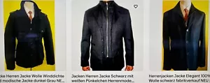 Jacken Herren Jacken Wolle Restposten 3 Stück Deutsche Marke Neu - Bild 1 von 15