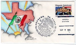 Dorothy Knapp Hand Painted 1985 HOUPEX Houston TX Hispanic Americans - Picture 1 of 1