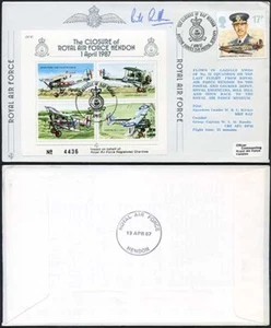 JSF10b Die Schließung der Royal Air Force Hendon signiert von Gruppenkapitän Randle - Bild 1 von 1