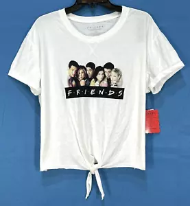 NWT FRIENDS The TV Series WHITE Jersey Knit TIE FRONT Graphic T-Shirt Top Sz 2XL - Picture 1 of 5