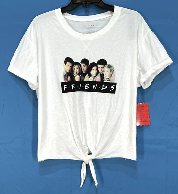 Nuevo con etiquetas Camiseta Top FRIENDS The TV Series BLANCA Tejida Corbata Frontal Gráfica Talla 2XL Foto 1 de 4