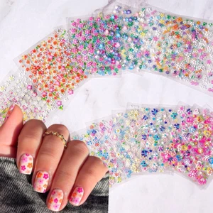 30 hojas coloridas flores arte en uñas pegatinas flores arte en uñas suministros 3D auto anuncio - Imagen 1 de 12