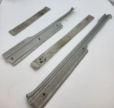 1969 Toyota Corona Right Passenger Side Door Sill Trim Panel Set Aluminium OEM - Image 1 of 4