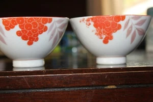Vintage? 2er Set K.S.  Handbemalte Beerenschalen Made in Japan - Bild 1 von 12
