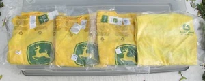 4 NOS XXXL JOHN DEERE SPECIAL EVENT VOLUNTEER T SHIRTS BRIGHT YELLOW & GREEN - Picture 1 of 9