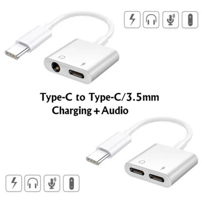 USB Type-C to 3.5mm Headphone Audio Adapter For Samsung Galaxy S21/FE/Note20/S20 - Image 1 of 4