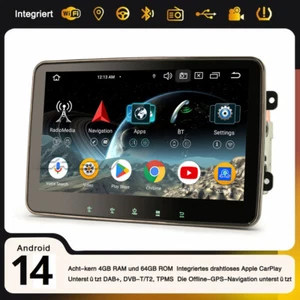 10,1" Android 14 Autoradio GPS Für VW Golf 5/6 Passat B6 Touran Tiguan EOS Skoda - Bild 1 von 24