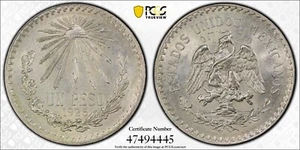 1925 M Mexico Peso KM 455 PCGS MS 63 - Picture 1 of 4