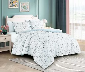 Chezmoi Collection Fran Boho Poppy Flower Printed Microfiber Comforter Set - Picture 1 of 10