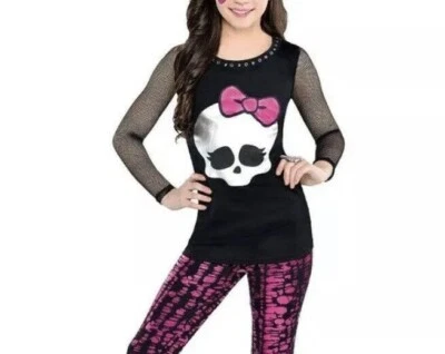 Camisa Monster High Ghoul Calavera Red Ever After Halloween Disfraz Niño M 8-10 Foto 1 de 4