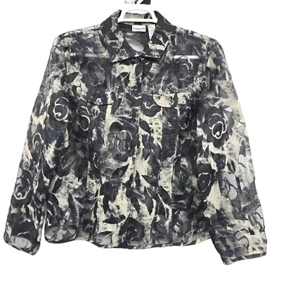 Blusa para mujer Chico con botones de doble bolsillo estampado floral talla 2 Foto 1 de 4