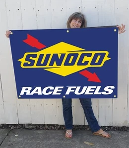Sunoco Race Fuels Banner - Large 40" x 30" for Gas Enthusiasts - NHRA, Racing - Picture 1 of 2