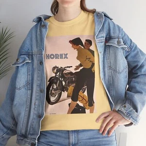 Vintage Horex Motorcycle Retro Unisex Heavy Cotton Tee - Picture 1 of 76