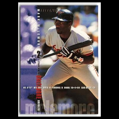 Tarjeta de béisbol Mark McLemore #12 1995 Fleer Baltimore Orioles MLB casi nueva Foto 1 de 3