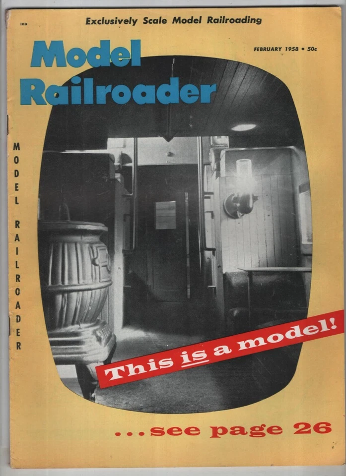 Model Railroader Mag Greenwich Cool Co. February 1958 041122RNON - Image 1 of 1