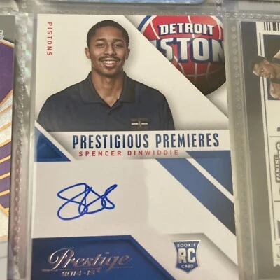 2014-15 Panini Prestige - Prestigious Premieres Signatures Spencer Dinwiddie - Image 1 of 2