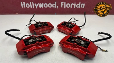 2001-2012 PORSCHE 911 FRONT & REAR BRAKE CALIPERS BREMBO RED SET OF 4 OEM 43kmil - Image 1 of 4