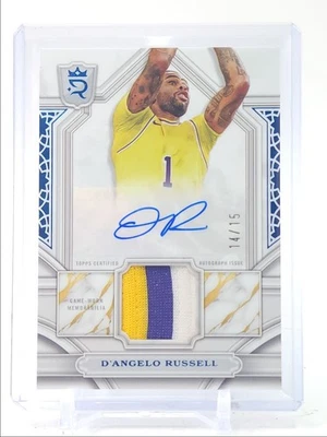 D'ANGELO RUSSELL 2023-24 TOPPS ROYALTY PATCH SIGNATURES BLUE AUTO /15 Q5840 - Image 1 of 2