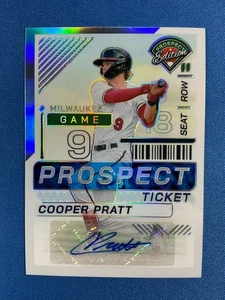 2024 Panini Prospect Edition Cooper Pratt #154 Silver Prizm AUTO  (RC) - Brewers - Imagen 1 de 2