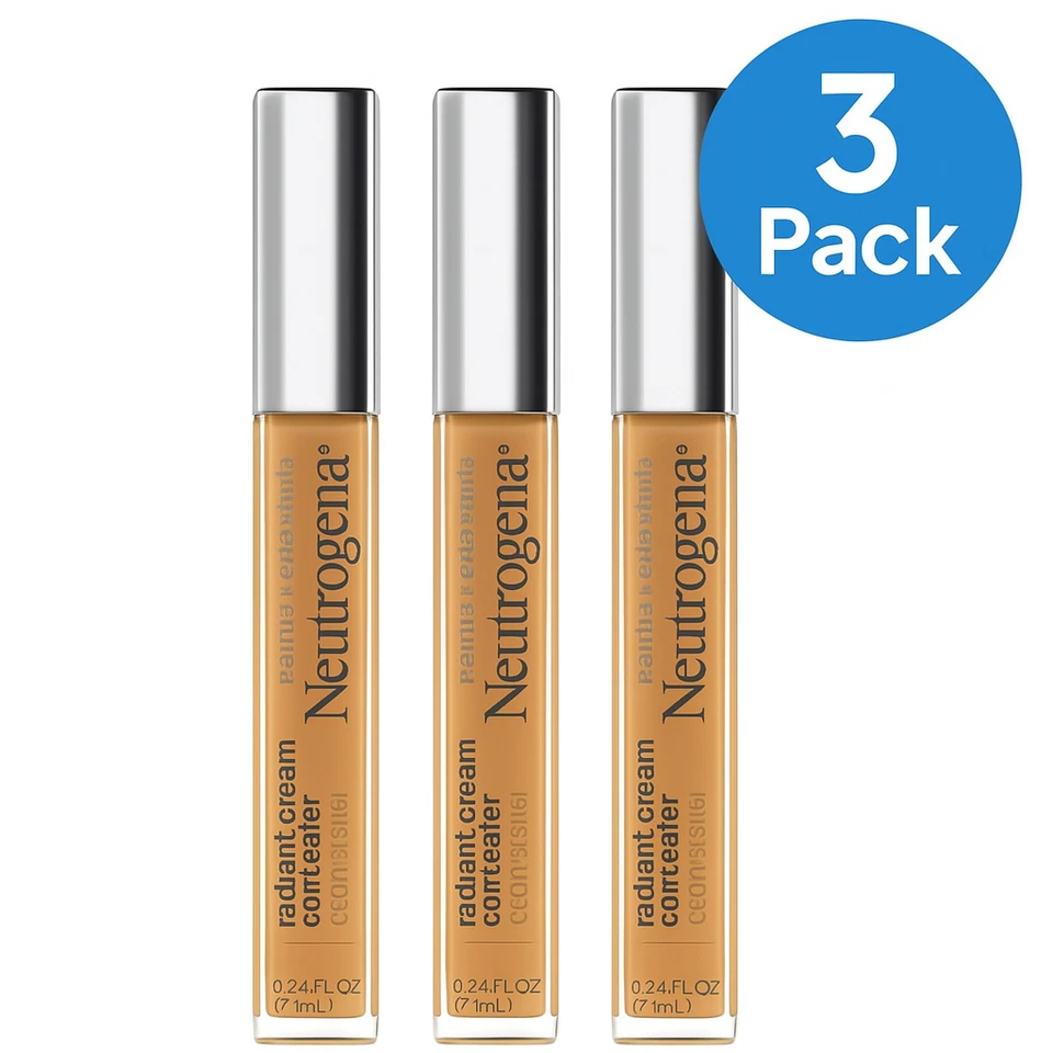 Neutrogena Radiant Cream Concealer 0.24oz 3 Pack New Sealed - Image 1 of 1