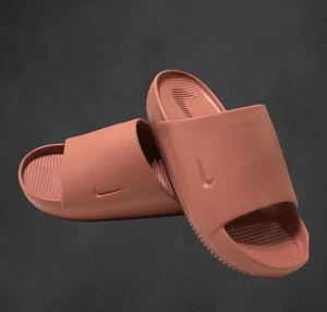 Nike Calm Slides Damen 9 Herren 8 Slipper Sandalen Terra Blush Pink Komfort Urlaub - Bild 1 von 10