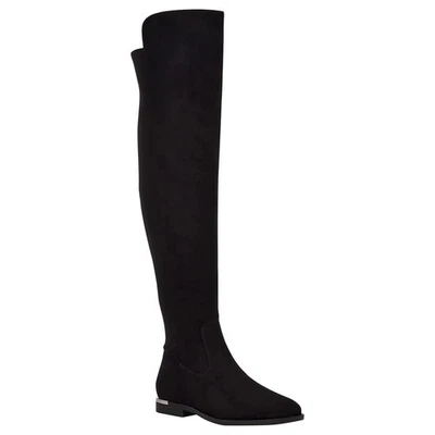 Calvin Klein Women Rania 2 Over the Knee Riding Boots Size US 5.5M Black Suede - Image 1 of 4
