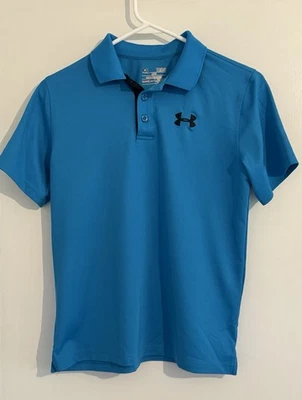 Camisa Polo Under Armour Jóvenes Niños Azul Heatgear Calce Suelto Talla YLG Grande Foto 1 de 2
