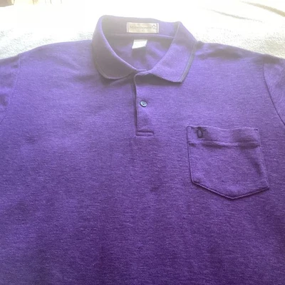 De colección. Munsingwear Polo Púrpura Para Hombre Camisa Pingüino Bolsillo Lg. USA 90's Foto 1 de 4
