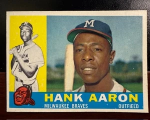 1960 Topps Hank Arron #300 - quasi nuovo in perfette condizioni - grandi angoli - senza pieghe - centesimo morto - Foto 1 di 2