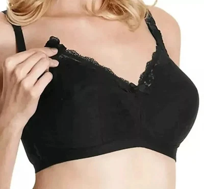 FREYA Rosalie Black Nursing Bra Drop Cup Maternity Non-Wired 32DD 34E 38DD 40DD - Image 1 of 4