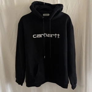 Carhartt WIP Mens Carhartt WIP Sweat Hoodie - Black / White Medium - Picture 1 of 10