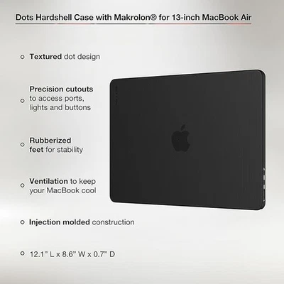 Incase Hard shell - Fits 2022 MACBOOK AIR 13" - Black Dots Hardshell Case - Image 1 of 4