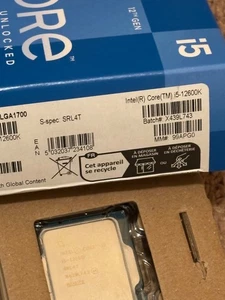 Used Intel Core i5-12600K Processor (4.9 GHz, 10 Cores, FCLGA1700) CPU - Afbeelding 1 van 1