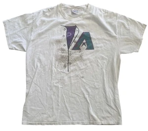 Vintage Arizona Diamondbacks Byrnes Graphic T-shirt White Size XL - Picture 1 of 5