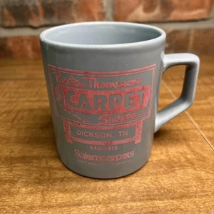 Preston Thompson Carpet Shoppe Werbung Kaffeebecher rosa grau/blau Dickson TN - Bild 1 von 5
