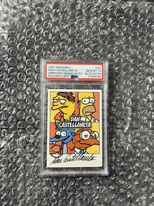 2001 Inkworks Dan Castellaneta Simpsons Manía Autograph PS10 Gem Mint
