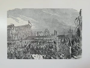 Clipping Ritaglio Illustrazione Pescatori di Chioggia Venezia nel 1800 - Imagen 1 de 1