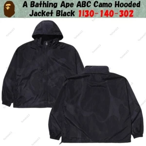 A Bathing Ape ABC Camo Hooded Jacket Black 1l30-140-302 - Picture 1 of 5